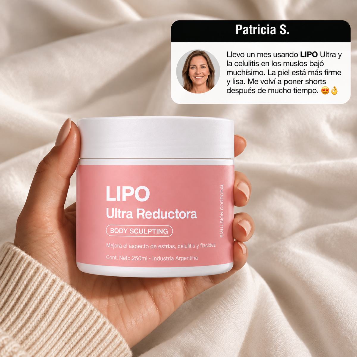 LIPO Ultra Reductora® | Emulsión anticelulitis, reafirmante y reductora