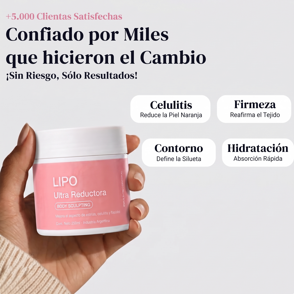 LIPO Ultra Reductora® | Emulsión anticelulitis, reafirmante y reductora