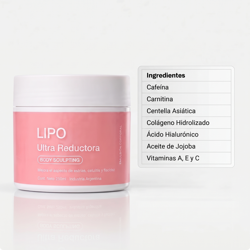 LIPO Ultra Reductora® | Emulsión anticelulitis, reafirmante y reductora