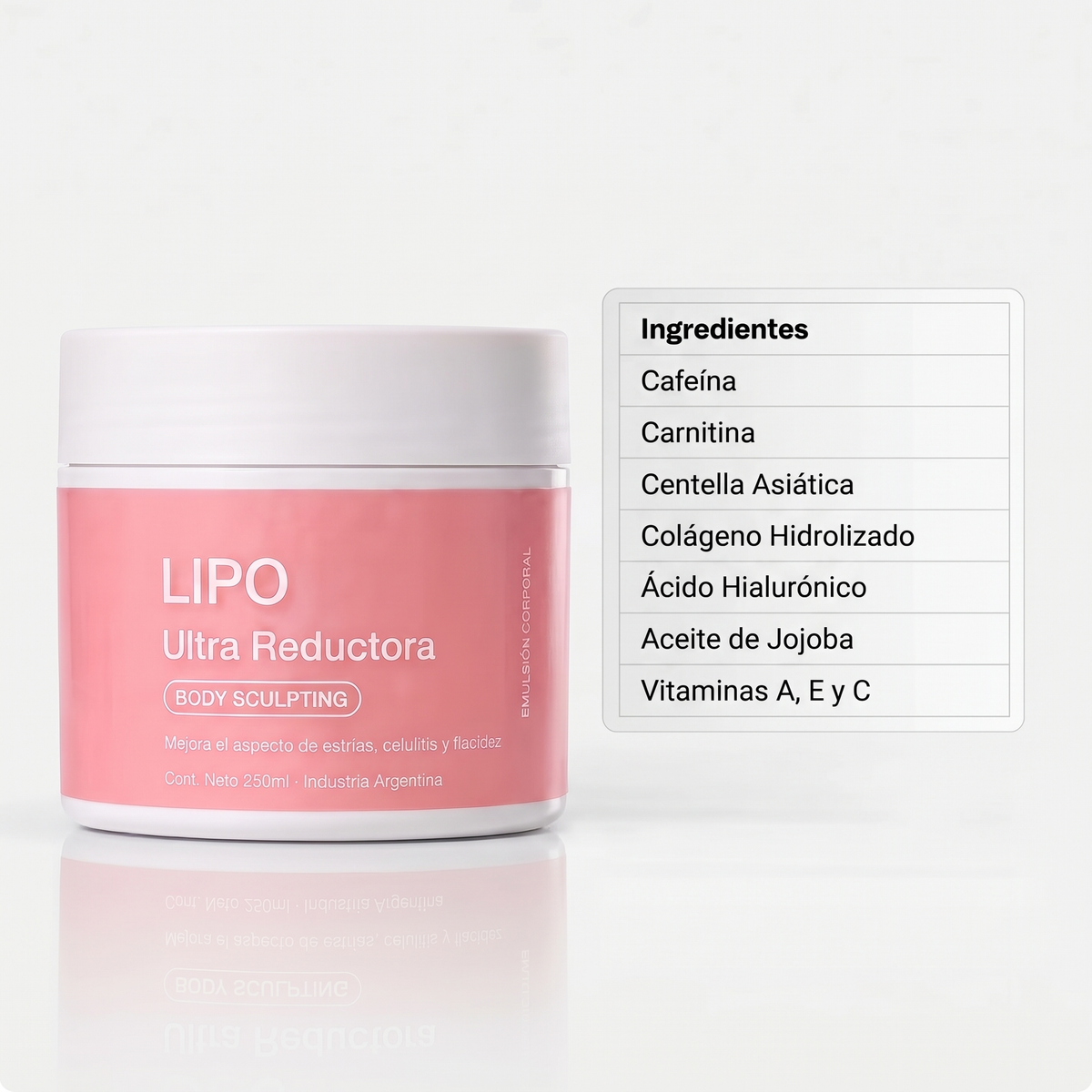 LIPO Ultra Reductora® | Emulsión anticelulitis, reafirmante y reductora